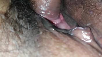Penetrating my aunt's hairy pussy