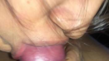 Very Much close video for sucking dick by sexy, skiny and beautiful Indian Lady